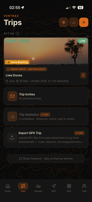 Navra trips screen