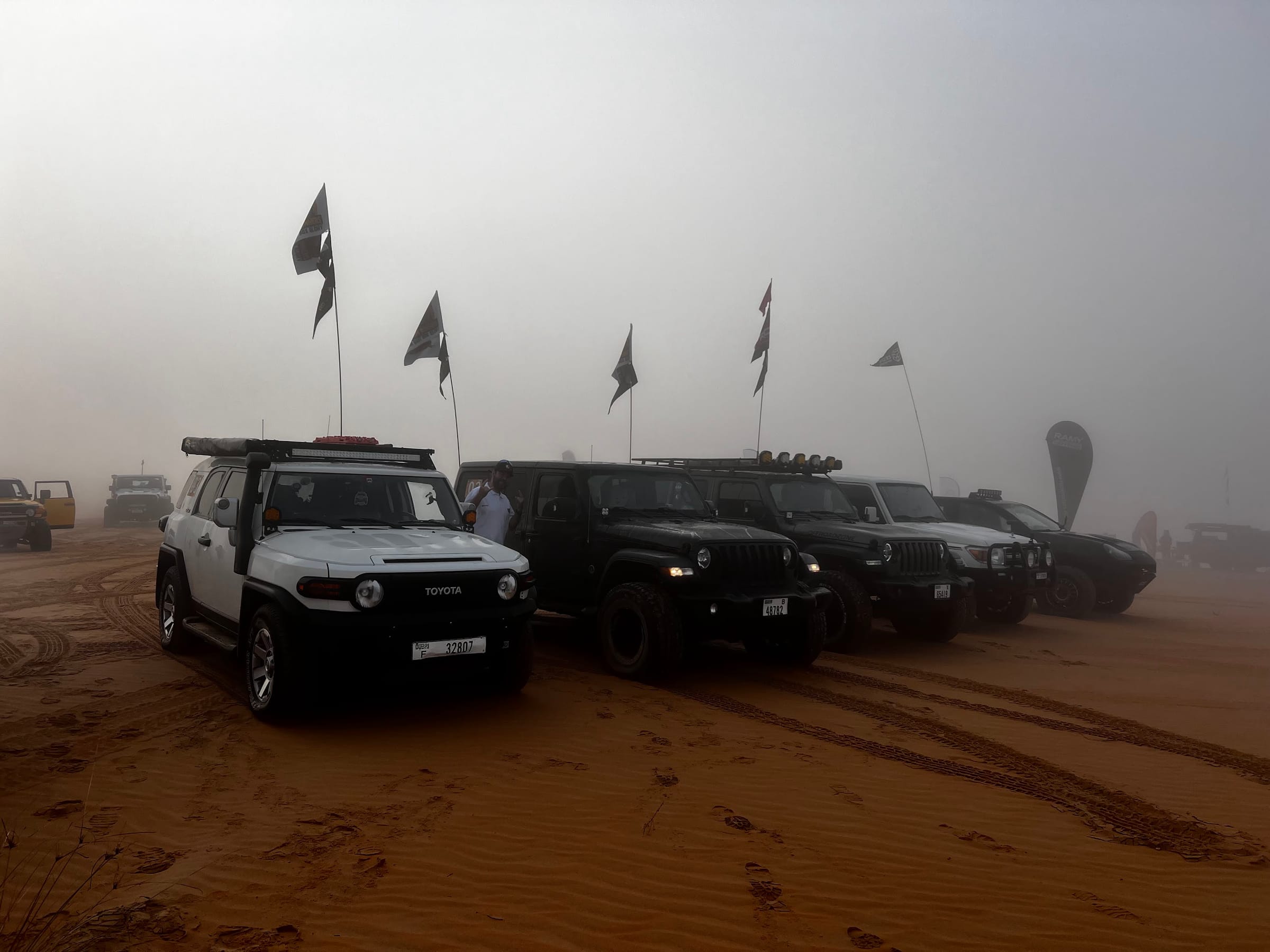 Ventrax Offroad Toyota FJ Cruiser and 4x4 convoy assembled for a UAE desert drive