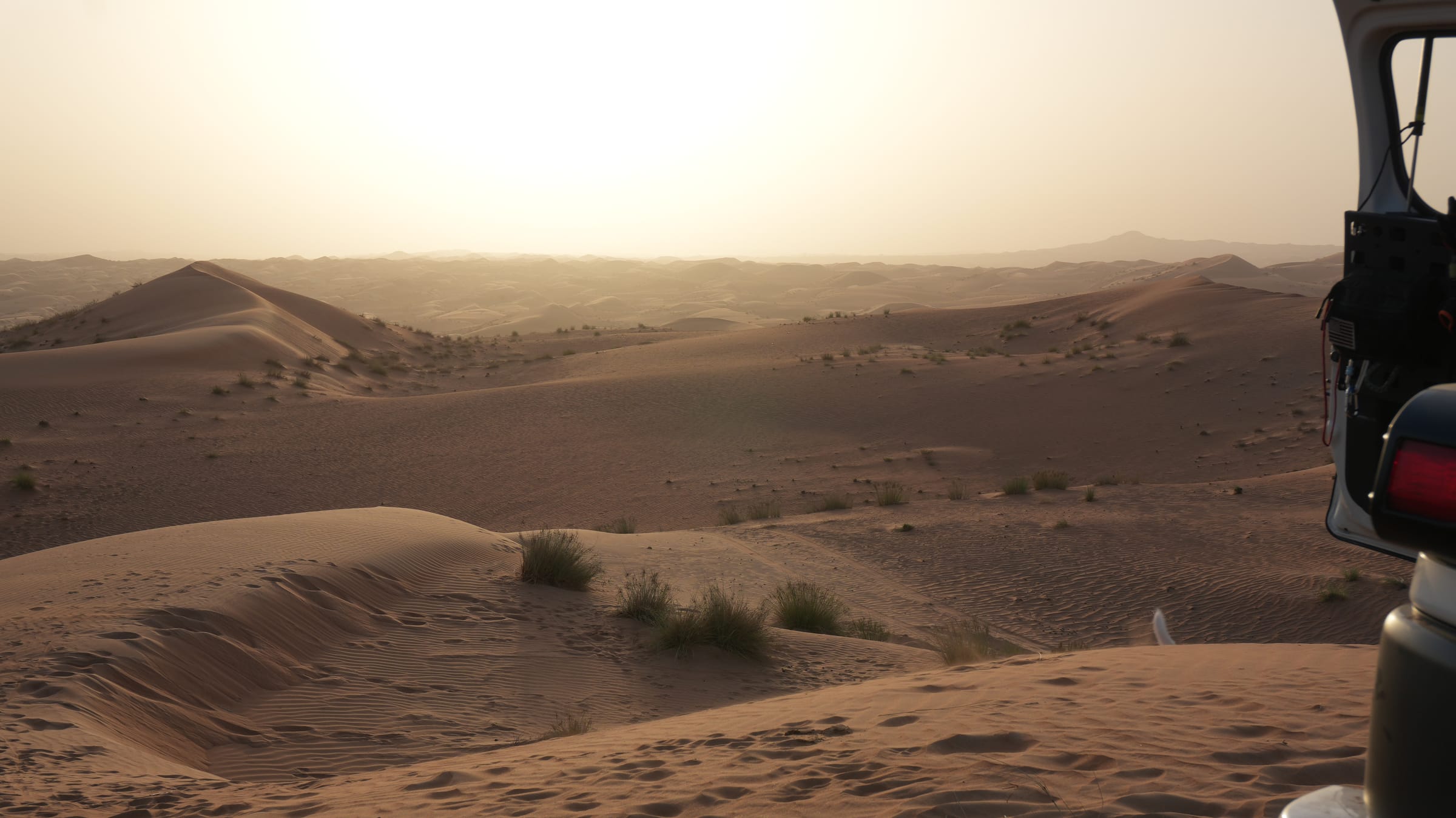 UAE desert dunes viewed from a Ventrax Offroad 4x4 in the Rub al Khali
